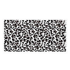 Leopard spots, white, brown black, animal fur print Satin Wrap