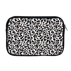 Leopard spots, white, brown black, animal fur print Apple MacBook Pro 17  Zipper Case