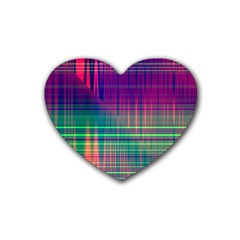 Glitch Rubber Coaster (heart)  by Angelandspot