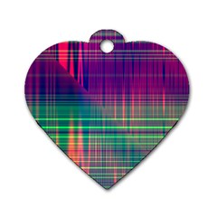 Glitch Dog Tag Heart (one Side)