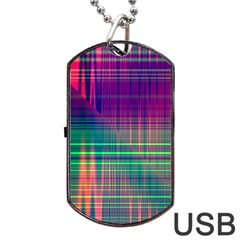 Glitch Dog Tag Usb Flash (two Sides) by Angelandspot