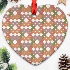 Squares And Diamonds Ornament (Heart)