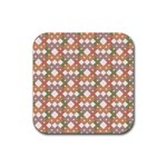 Squares And Diamonds Rubber Coaster (Square)  Front