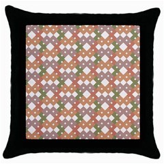 Squares And Diamonds Throw Pillow Case (Black)