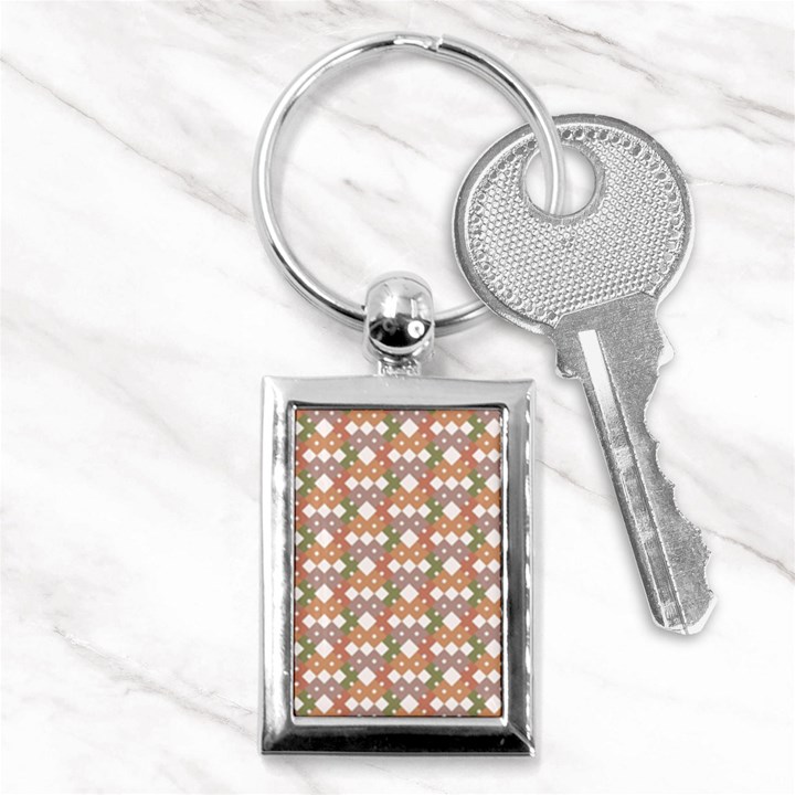 Squares And Diamonds Key Chain (Rectangle)