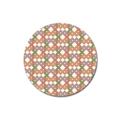 Squares And Diamonds Magnet 3  (Round)