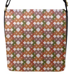 Squares And Diamonds Flap Closure Messenger Bag (S)