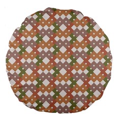 Squares And Diamonds Large 18  Premium Flano Round Cushions by tmsartbazaar