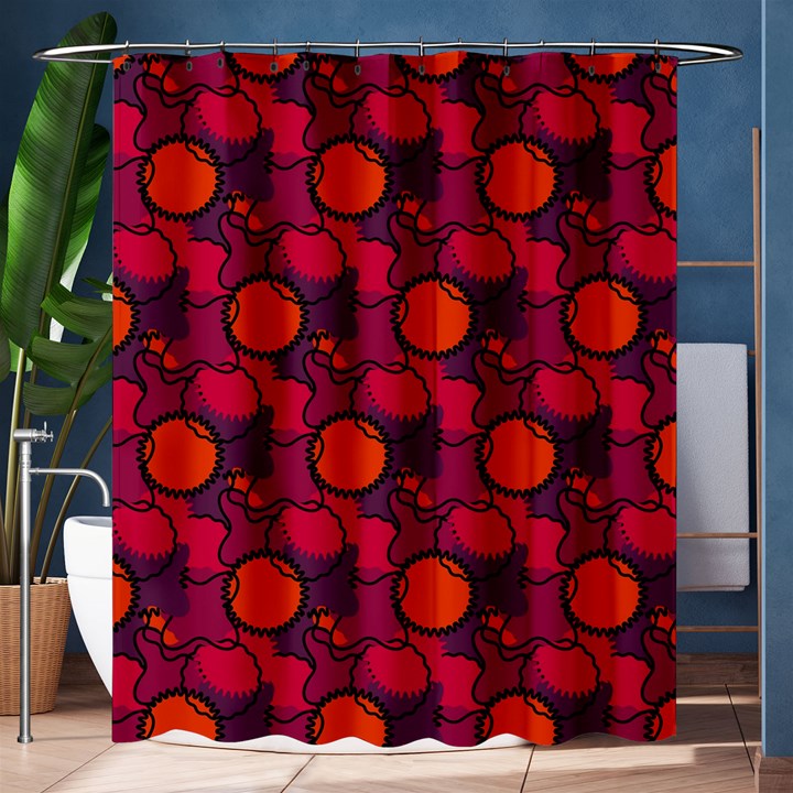 Abstract Camo Shower Curtain 60  x 72  (Medium) 