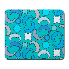 Cloudy Blue Moon Large Mousepads