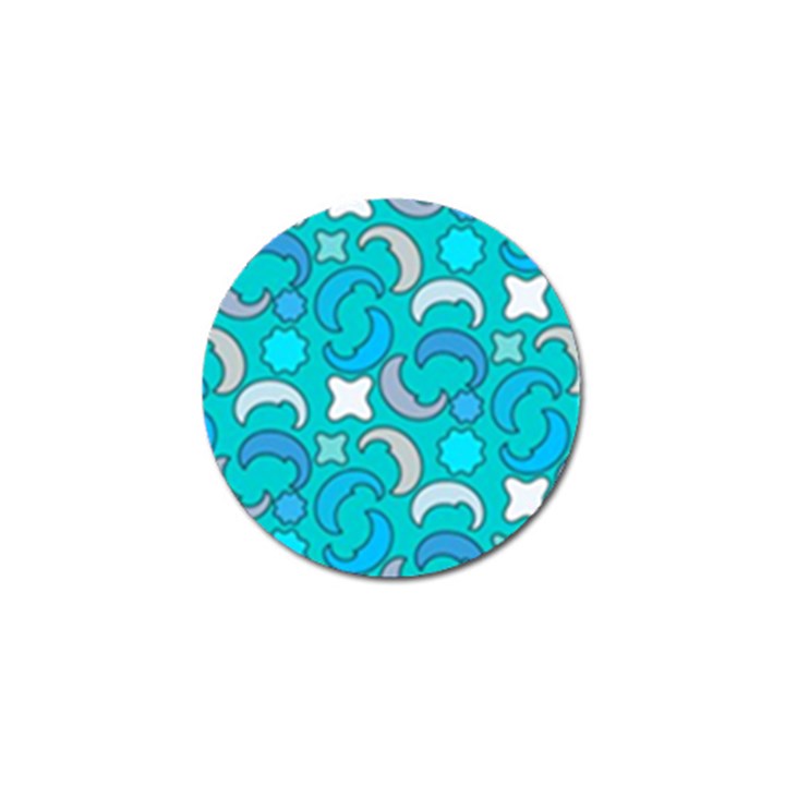 Cloudy Blue Moon Golf Ball Marker