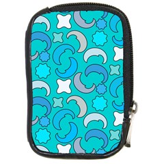 Cloudy Blue Moon Compact Camera Leather Case