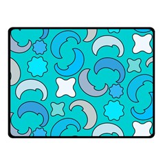 Cloudy Blue Moon Fleece Blanket (small) by tmsartbazaar