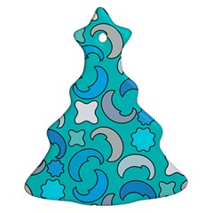 Cloudy Blue Moon Ornament (Christmas Tree) 