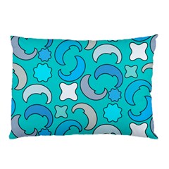 Cloudy Blue Moon Pillow Case (Two Sides)