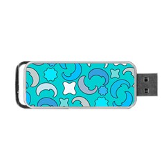 Cloudy Blue Moon Portable USB Flash (Two Sides)