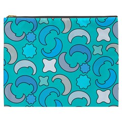 Cloudy Blue Moon Cosmetic Bag (XXXL)