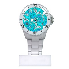 Cloudy Blue Moon Plastic Nurses Watch