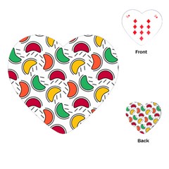 Geometric Fruity Playing Cards Single Design (heart) by tmsartbazaar