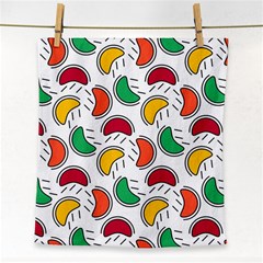 Geometric Fruity Face Towel by tmsartbazaar