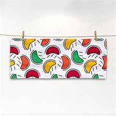 Geometric Fruity Hand Towel by tmsartbazaar