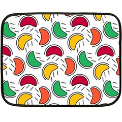 Geometric Fruity Fleece Blanket (mini) by tmsartbazaar