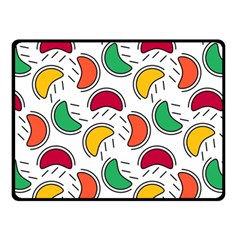 Geometric Fruity Fleece Blanket (small) by tmsartbazaar