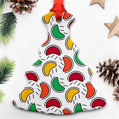 Geometric Fruity Christmas Tree Ornament (two Sides) by tmsartbazaar