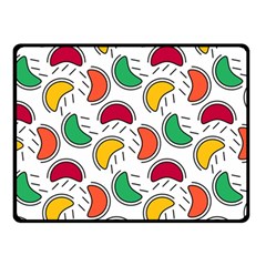 Geometric Fruity Double Sided Fleece Blanket (small)  by tmsartbazaar