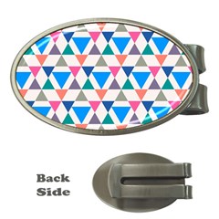 Multicolor Triangle Money Clips (oval)  by tmsartbazaar