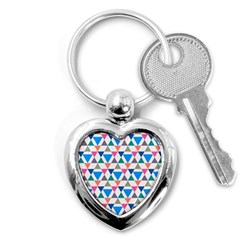 Multicolor Triangle Key Chain (heart) by tmsartbazaar