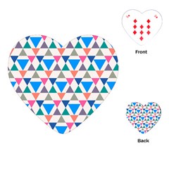 Multicolor Triangle Playing Cards Single Design (heart) by tmsartbazaar