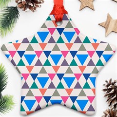 Multicolor Triangle Star Ornament (two Sides) by tmsartbazaar