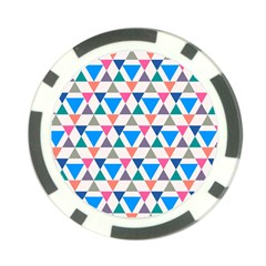 Multicolor Triangle Poker Chip Card Guard