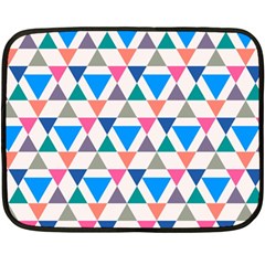 Multicolor Triangle Fleece Blanket (mini) by tmsartbazaar