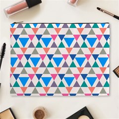 Multicolor Triangle Cosmetic Bag (xl) by tmsartbazaar