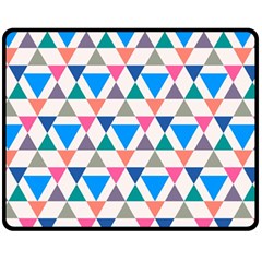 Multicolor Triangle Fleece Blanket (medium)  by tmsartbazaar