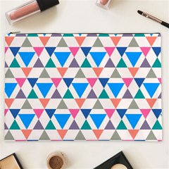 Multicolor Triangle Cosmetic Bag (xxl) by tmsartbazaar