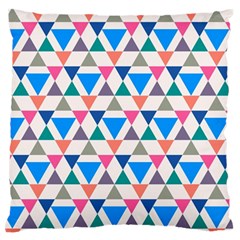 Multicolor Triangle Large Flano Cushion Case (one Side) by tmsartbazaar