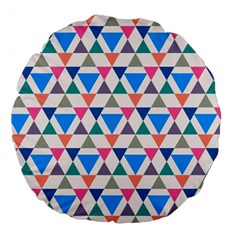 Multicolor Triangle Large 18  Premium Flano Round Cushions by tmsartbazaar