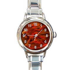 Fire Lion Flame Light Mystical Round Italian Charm Watch by HermanTelo