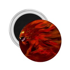 Fire Lion Flame Light Mystical 2 25  Magnets by HermanTelo