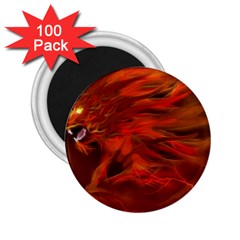 Fire Lion Flame Light Mystical 2 25  Magnets (100 Pack)  by HermanTelo