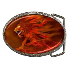 Fire Lion Flame Light Mystical Belt Buckles