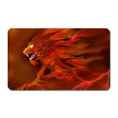 Fire Lion Flame Light Mystical Magnet (rectangular) by HermanTelo