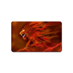 Fire Lion Flame Light Mystical Magnet (name Card) by HermanTelo