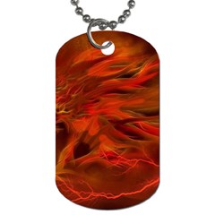 Fire Lion Flame Light Mystical Dog Tag (one Side) by HermanTelo