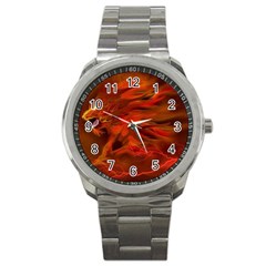 Fire Lion Flame Light Mystical Sport Metal Watch