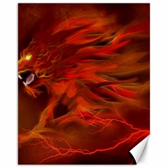 Fire Lion Flame Light Mystical Canvas 16  X 20 