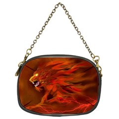 Fire Lion Flame Light Mystical Chain Purse (two Sides)